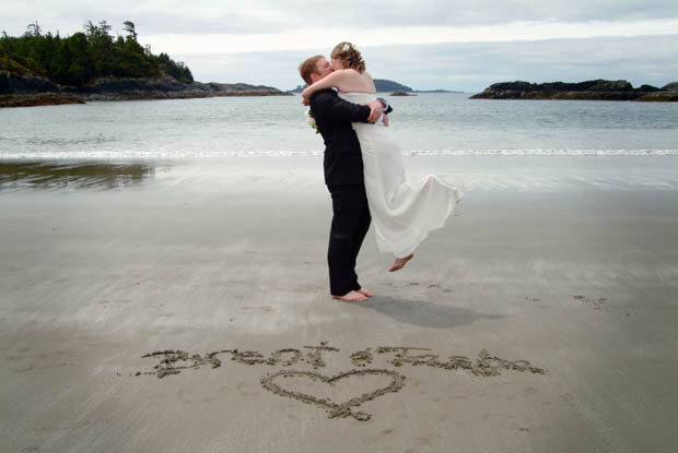 Wedding Hug at the beach